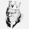 Angry king illustration