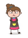 Angry Lady - Beautician Girl Artist Cartoon Vector