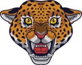 Angry leopard head mascot