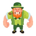 Angry Leprechaun Leaning Forward