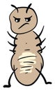 Angry lice, illustration, vector