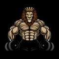 ANGRY LION GYM Royalty Free Stock Photo