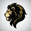 Angry Lion Head Mascot Logo Royalty Free Stock Photo