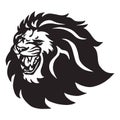 Angry Lion Head Roaring Logo Vector Icon Royalty Free Stock Photo