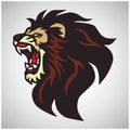 Angry Lion Head Roaring Mascot Logo Design Vector Royalty Free Stock Photo