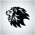 Angry Lion Roaring Vector Icon Logo Design Royalty Free Stock Photo