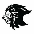 Angry Lion Snarling Roaring Vector Logo Design