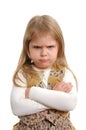 The angry little girl Royalty Free Stock Photo