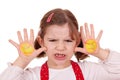 Angry little girl Royalty Free Stock Photo