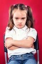 Angry Little Girl Royalty Free Stock Photo