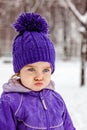 Angry little girl emotional portrait, closeup. Royalty Free Stock Photo