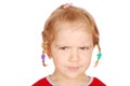 Angry little girl portrait Royalty Free Stock Photo