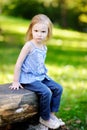 Angry little girl portrait Royalty Free Stock Photo