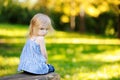 Angry little girl portrait Royalty Free Stock Photo