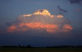 Angry looking colorful Cumulonimbus cloud