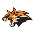 Angry Lynx Wildcat Logo Mascot Vector Illustration Royalty Free Stock Photo