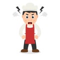 Angry Male Chef Cartoon Character