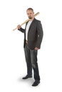 Angry man with baseball bat Royalty Free Stock Photo