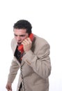 Angry man on the phone Royalty Free Stock Photo