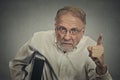 Angry man pointing his finger at somebody Royalty Free Stock Photo