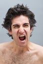 Angry man screaming Royalty Free Stock Photo