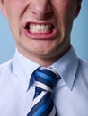 Angry man shouting at camera. Close up Royalty Free Stock Photo