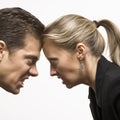 Angry man and woman Royalty Free Stock Photo