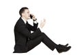 Angry manager speaking on the mobile phone Royalty Free Stock Photo