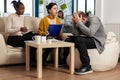 Angry manager woman arguing disagreeing about bad business contract Royalty Free Stock Photo