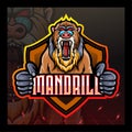 Angry Mandrill esport logo design