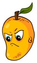 Angry mango,illustration,vector