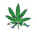 Angry marihuana cartoon