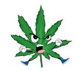 Angry marihuana cartoon