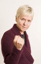 Angry mature woman