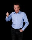 Angry Middle Age Business Man Pointing Finger