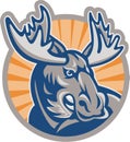 Angry Moose Mascot Retro Royalty Free Stock Photo