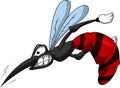 Angry mosquito cartoon Royalty Free Stock Photo