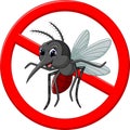 Angry mosquito cartoon