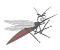 Angry mosquito cartoon