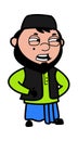 Angry Muslim Man Talking Cartoon