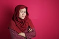 Angry Muslim Woman Looking at Camera Royalty Free Stock Photo