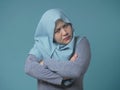Angry Muslim Woman Looking at Camera Royalty Free Stock Photo