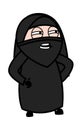 Angry Muslim Woman Talking Cartoon