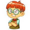 Angry Nerd Expression Royalty Free Stock Photo
