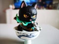 Angry ninja black cat