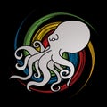 Angry Octopus graphic vector.