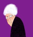 Angry Old Lady Royalty Free Stock Photo