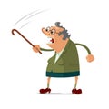 Angry old woman Royalty Free Stock Photo