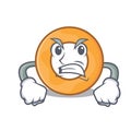 Angry onion ring mascot cartoon