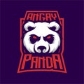 ANGRY PANDA MASCOT LOGO VECTOR ILLUSTRATION Royalty Free Stock Photo